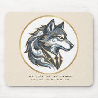 The Lone Wolf Leader: Ornate Corporate Specimen Mo Mouse Mat