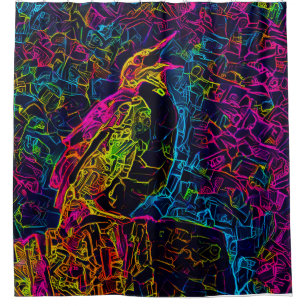 The Lonely Bird 3 Shower Curtain