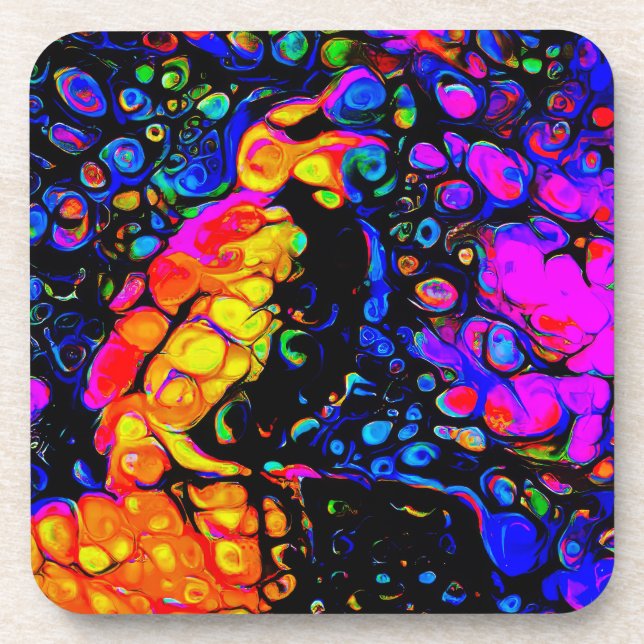 The Lonely Bird 4:  Liquid Art Style  Coaster (Front)