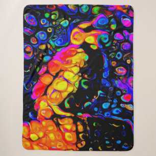 The Lonely Bird 4: Liquid Art Style Sherpa Blanket