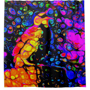 The Lonely Bird 4: Liquid Art Style Shower Curtain