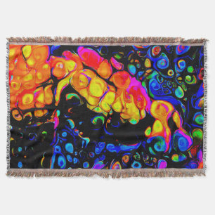 The Lonely Bird 4: Liquid Art Style Throw Blanket