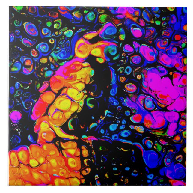 The Lonely Bird 4:  Liquid Art Style  Tile (Front)