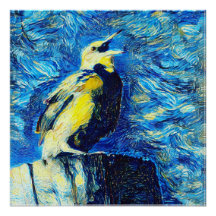 The Lonely Bird VanGogh Style 