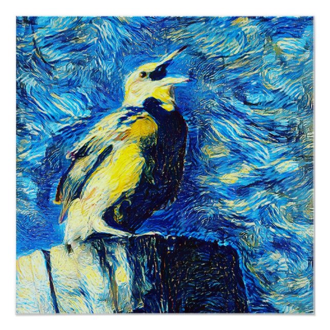 The Lonely Bird VanGogh Style  Poster (Front)