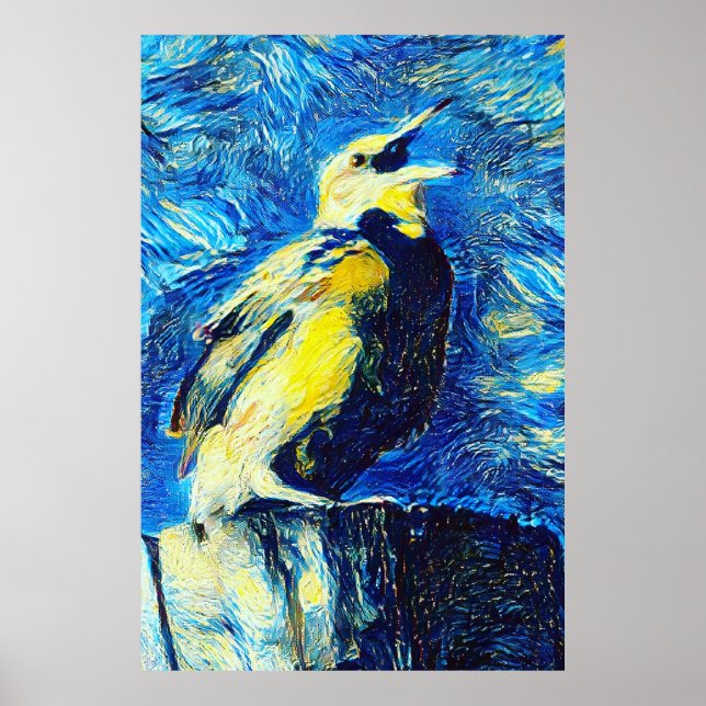 The Lonely Bird VanGogh Style  Poster (Front)