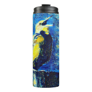 The Lonely Bird VanGogh Style Thermal Tumbler