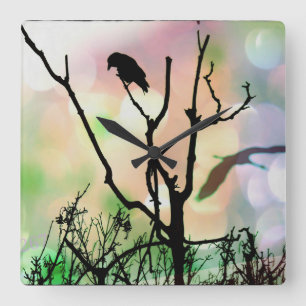 The Lonely Crow Wall Clock