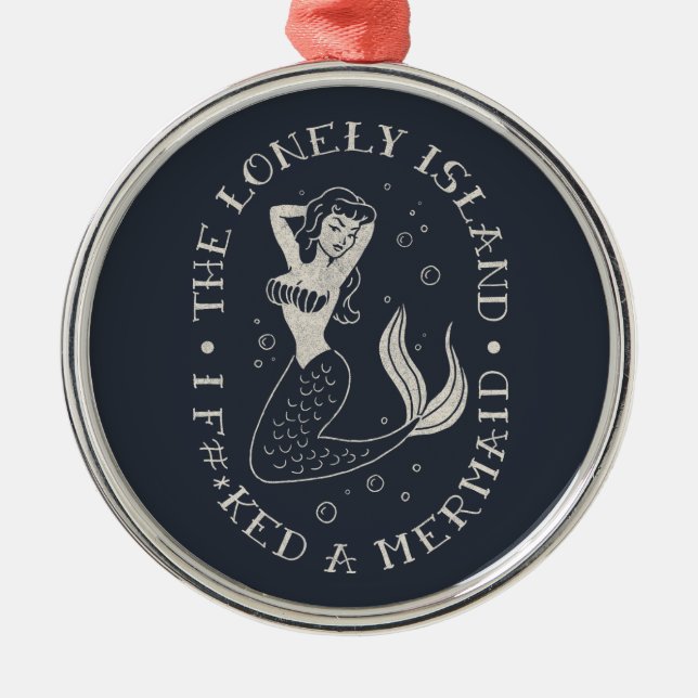 The Lonely Island Mermaid Metal Tree Decoration (Front)