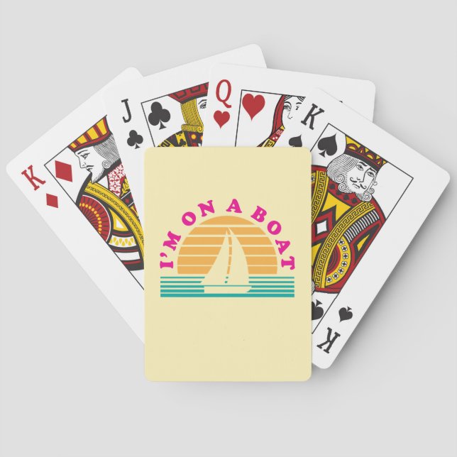The Lonely Island On A Boat Playing Cards (Back)