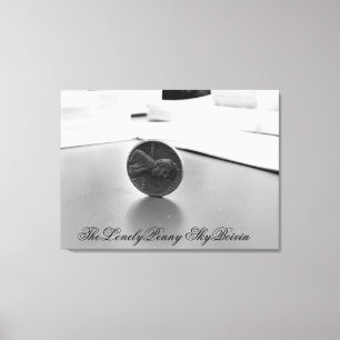the lonely penny canvas print