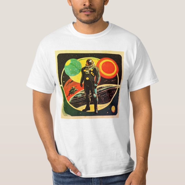 The lonely spaceman ponders the meaning of life. T-Shirt (Front)