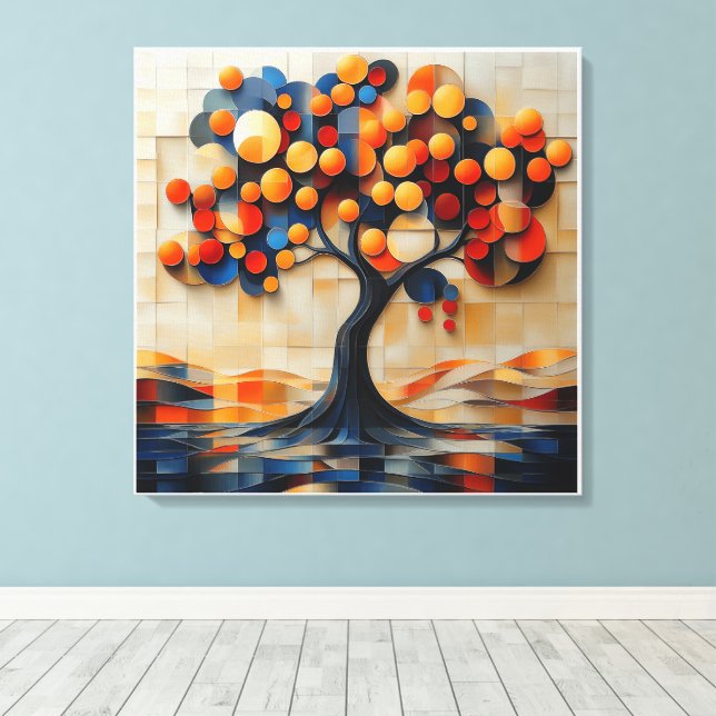 The lonely tree canvas print (Insitu(Wood Floor))