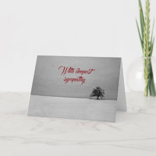 The lonely tree   -  With deepest sympathy Card