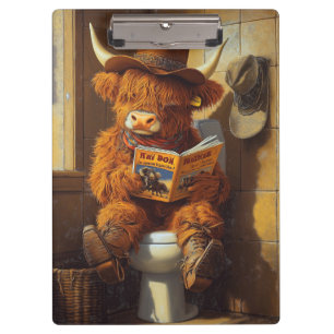 The Lonesome Reader   A Cowboy's Contemplation Clipboard