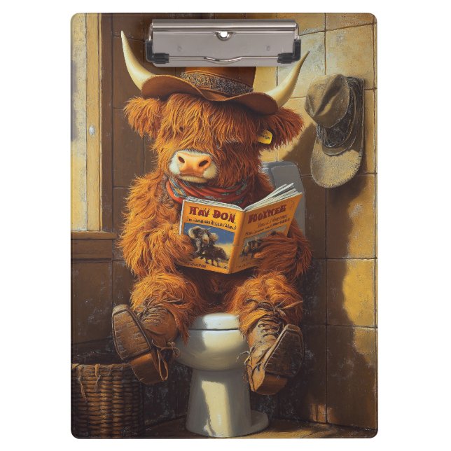 The Lonesome Reader | A Cowboy's Contemplation Clipboard (Front)