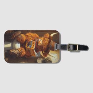 The Lonesome Reader A Cowboy's Contemplation Luggage Tag