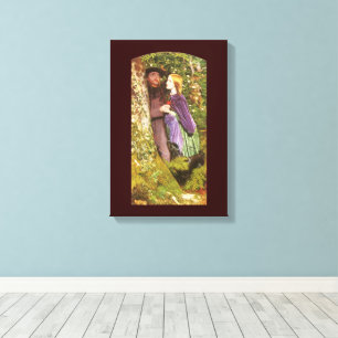 The Long Engagement by Arthur Hughes, Vintage Art Canvas Print
