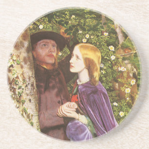 The Long Engagement by Arthur Hughes, Vintage Art Coaster