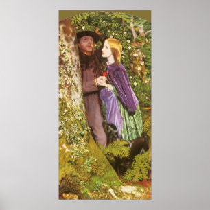 The Long Engagement by Arthur Hughes, Vintage Art Poster