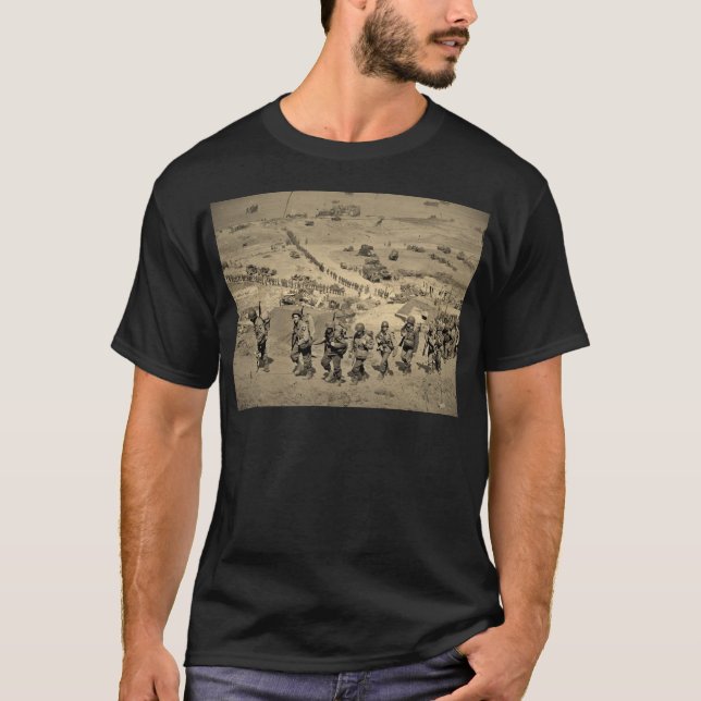 The Long Line From Omaha Beach T-Shirt (Front)