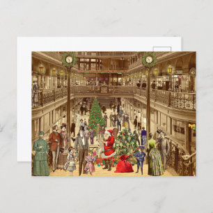 The Long List of Santa Claus Holiday Postcard