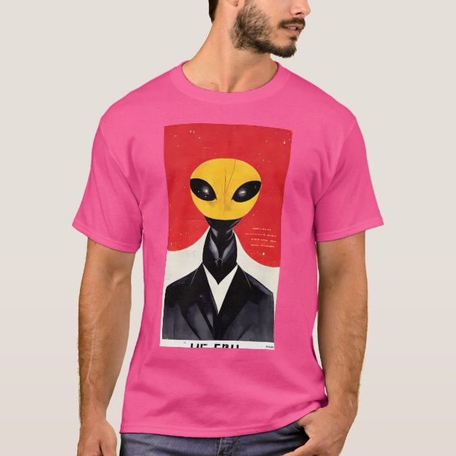 The Long Neck Yellow Headed Alien. T-Shirt (Front)
