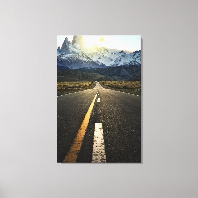 The Long Road To Fitzroy Mountain - Ruta 40 Canvas Print (Front)