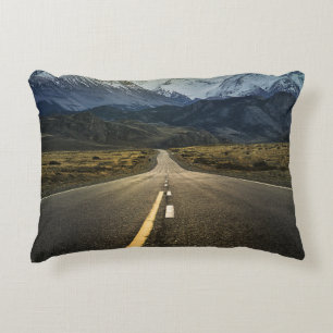 The Long Road To Fitzroy Mountain - Ruta 40 Decorative Cushion