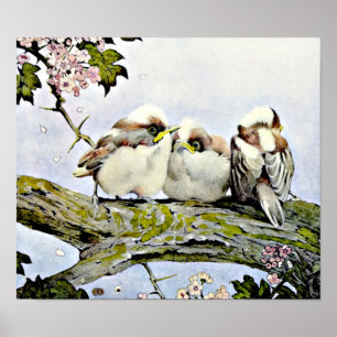 The Long-Tailed Tit, Edward Julius Detmold Poster