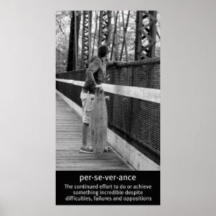 The Longboard Perseverance Quote Poster