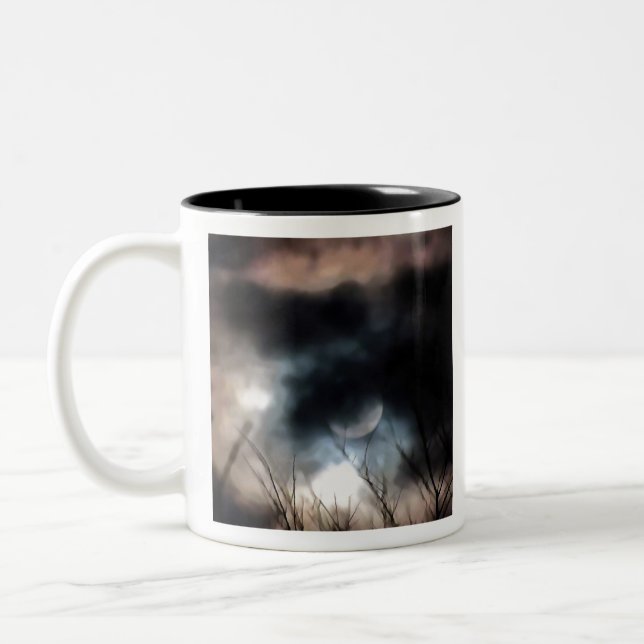 The Longest Night Winter Solstice Art Two-Tone Coffee Mug (Left)