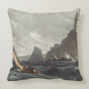 The longships lighthouse of Lands End, Cornwall, f Cushion