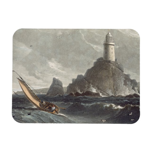The longships lighthouse of Lands End, Cornwall, f Magnet (Horizontal)