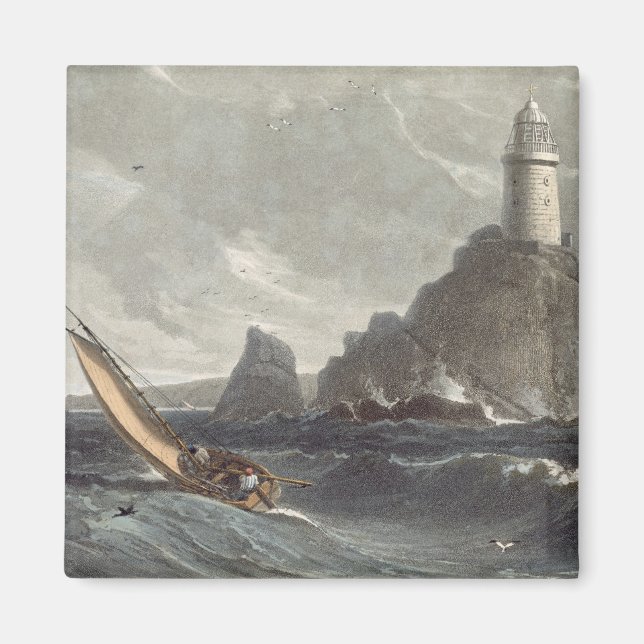 The longships lighthouse of Lands End, Cornwall, f Magnet (Front)