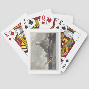 The longships lighthouse of Lands End, Cornwall, f Playing Cards