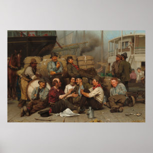 The Longshoremen's Noon by John George Brown Poster