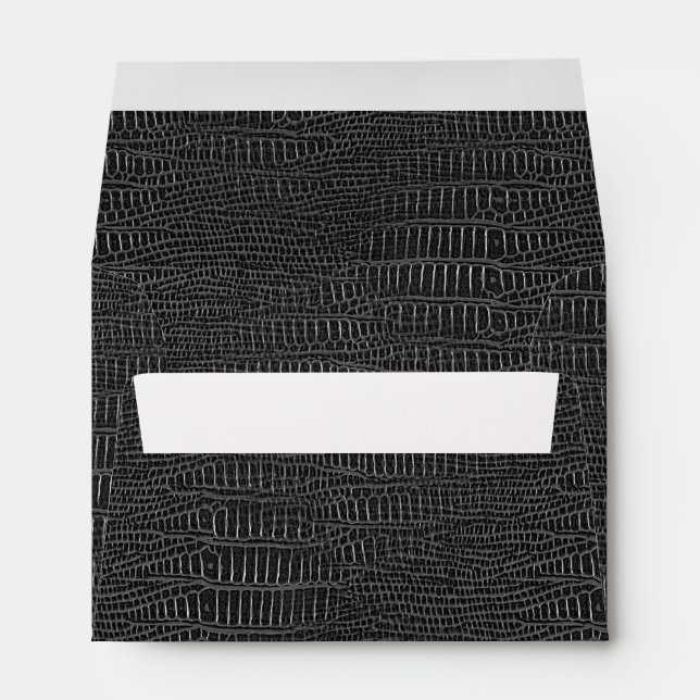 The Look of Black Realistic Alligator Skin Envelopes (Back (Bottom))