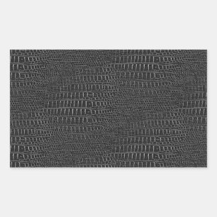 The Look of Black Realistic Alligator Skin Rectangular Sticker