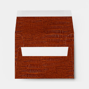 The Look of Brown Realistic Alligator Skin Envelopes