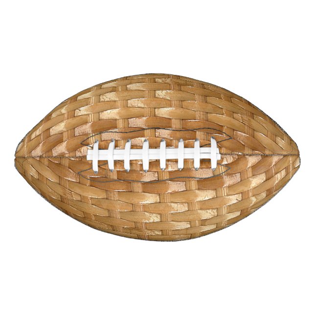 The Look of Lacquer Wicker Basketweave Texture American Football (Front)