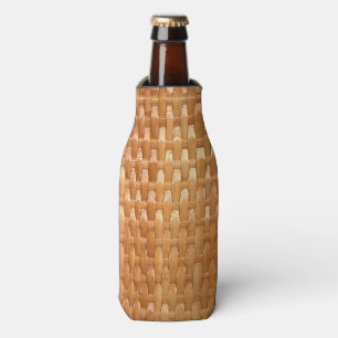 The Look of Lacquer Wicker Basketweave Texture Bottle Cooler
