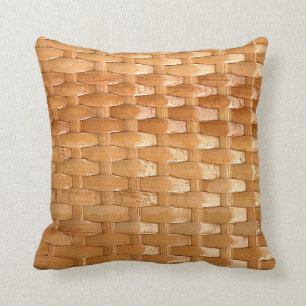 The Look of Lacquer Wicker Basketweave Texture Cushion