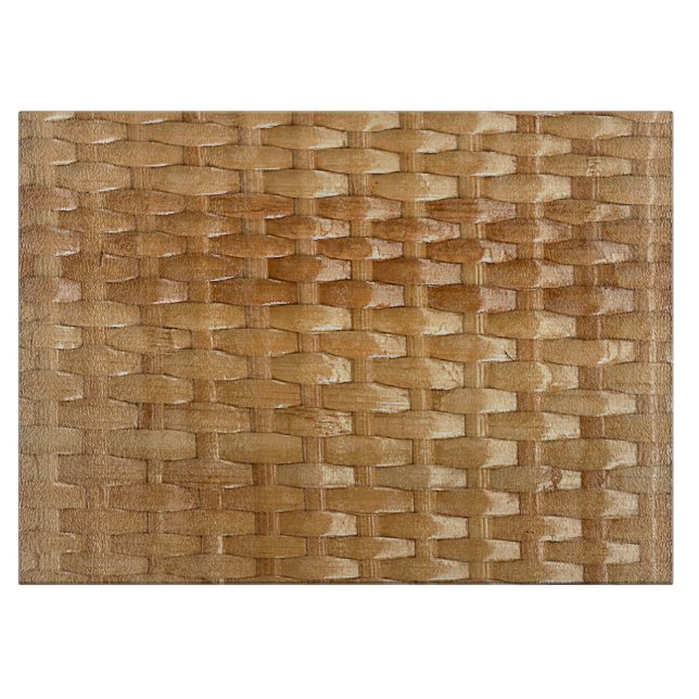 The Look of Lacquer Wicker Basketweave Texture Cutting Board (Front)