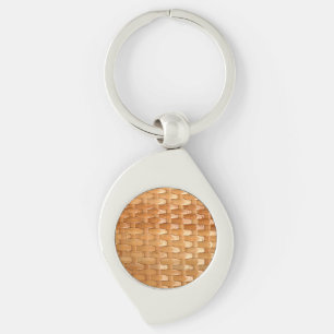 The Look of Lacquer Wicker Basketweave Texture Key Ring