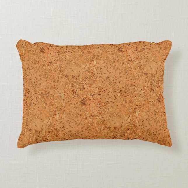 The Look of Macadamia Cork Burl Wood Grain Decorative Cushion (Front)