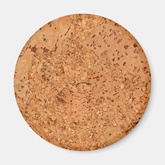 The Look of Macadamia Cork Burl Wood Grain Magnet (Front)