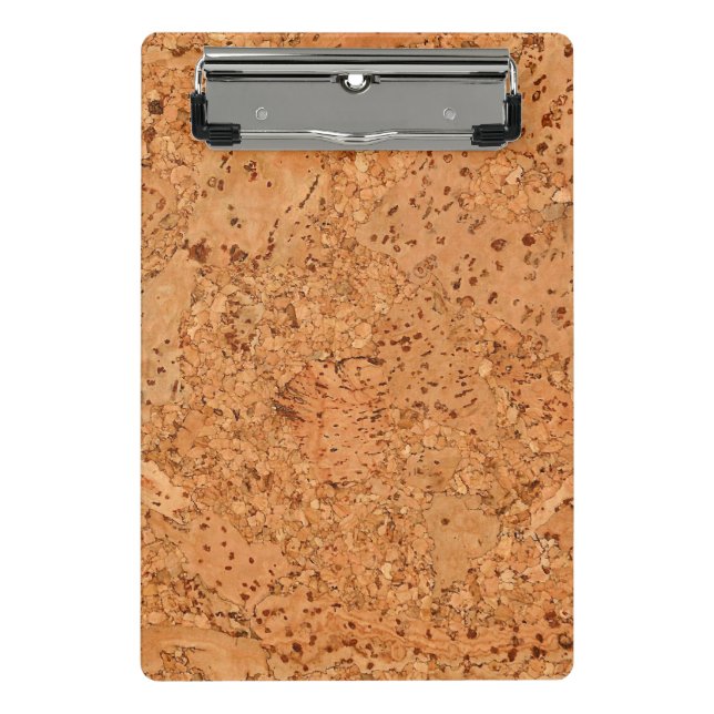The Look of Macadamia Cork Burl Wood Grain Mini Clipboard (Front)