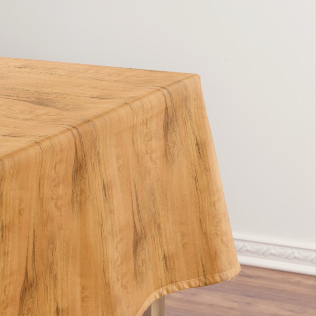 The Look of Maple Wood Grain Texture Tablecloth (In Situ)