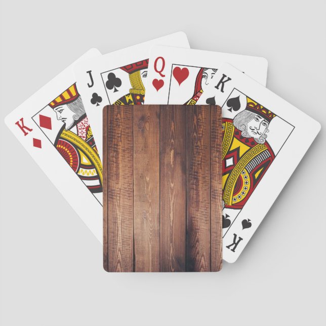 The look of real wood playing cards (Back)